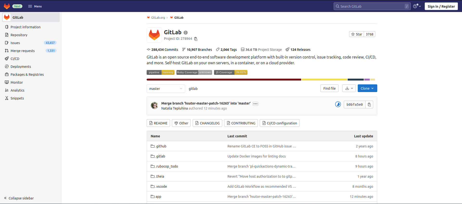 An overview of the GitLab Project